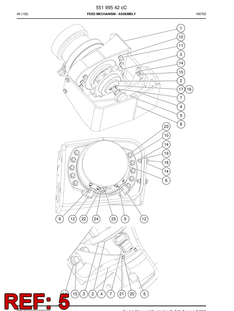 56032721c 560 327 21c Sensor, Angle - Sandvik Technical Drawing