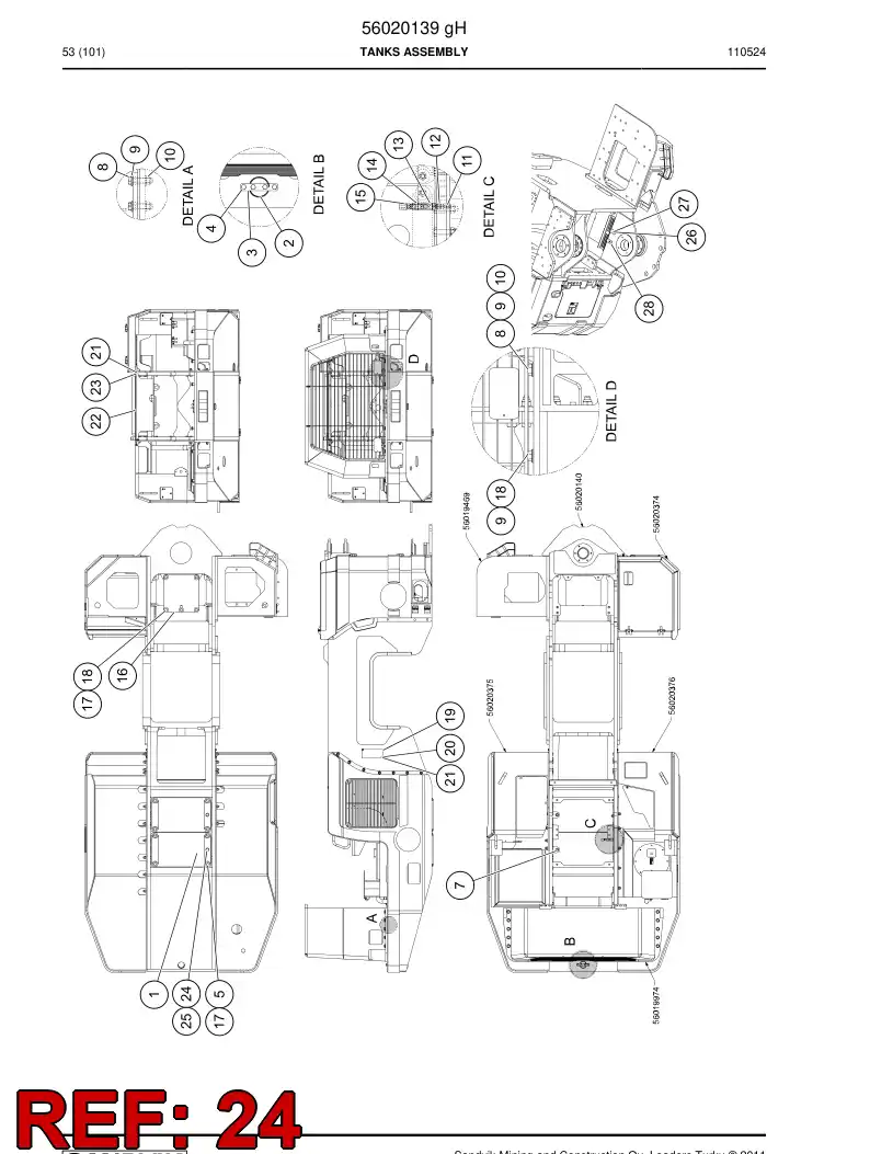 56032726 560 327 26 Hexagon head tapping screw - Sandvik Technical Drawing