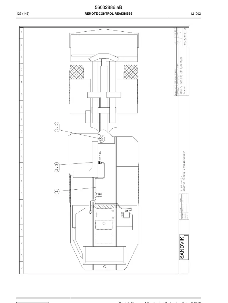 56032886a 560 328 86a REMOTE CONTROL READINESS - Sandvik Technical Drawing