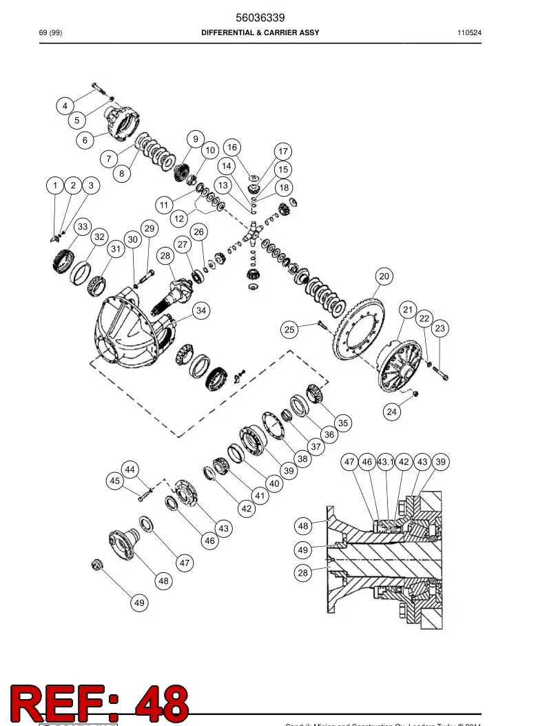 56033078 560 330 78 Flange - Sandvik Technical Drawing
