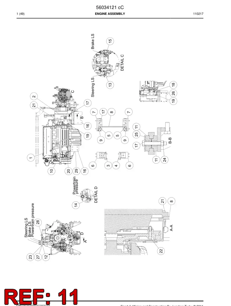 56033150 560 331 50 Pad, Rubber - Sandvik Technical Drawing