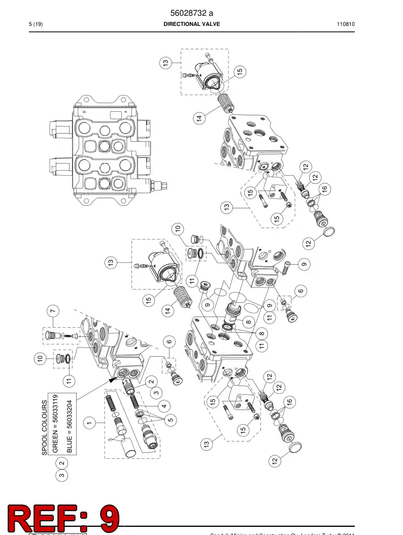 56033211 560 332 11 Assembly kit - Sandvik Technical Drawing