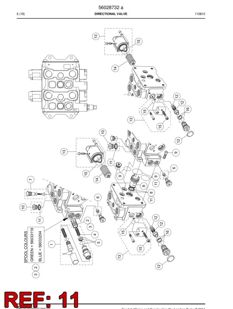 56033213 560 332 13 Seal kit - Sandvik Technical Drawing