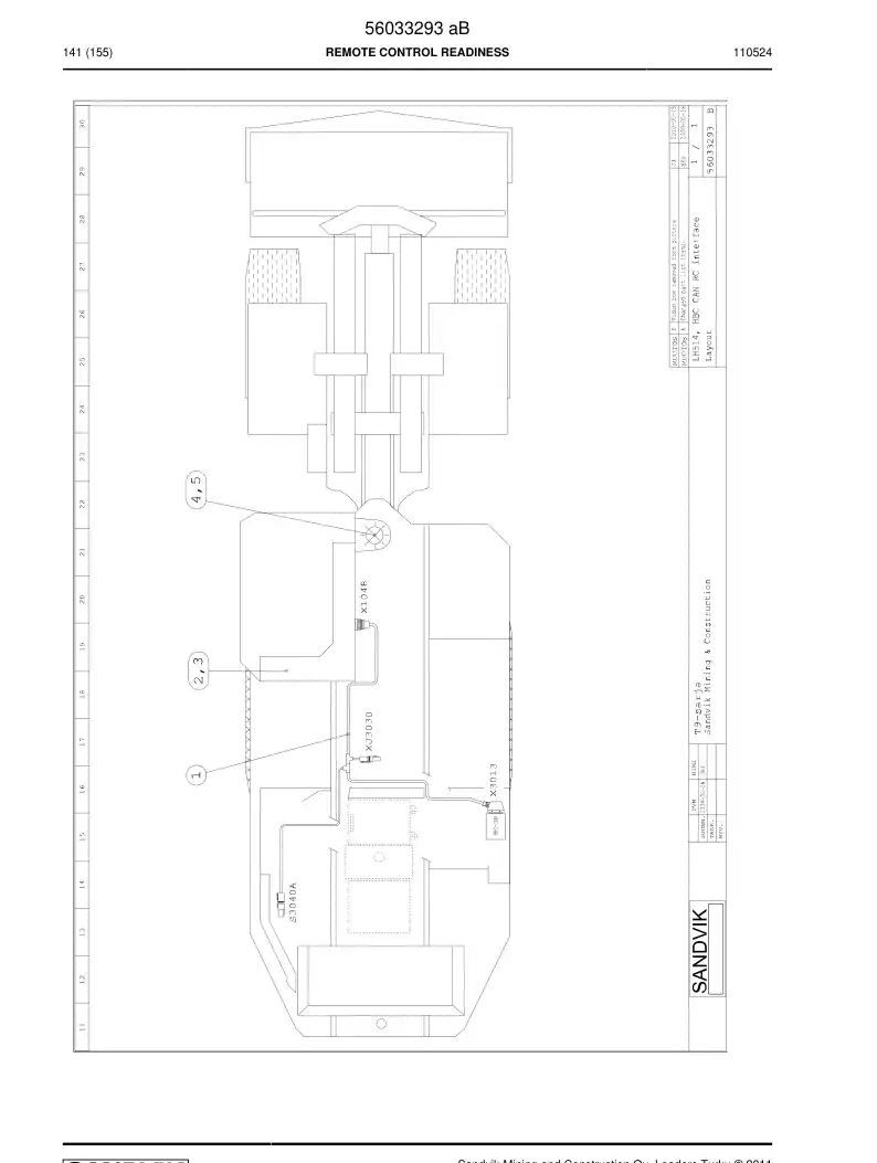 56033293a 560 332 93a REMOTE CONTROL READINESS - Sandvik Technical Drawing