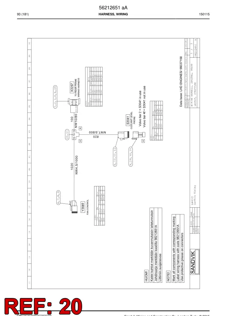 56033309 560 333 09 Adapter, Tee - Sandvik Technical Drawing