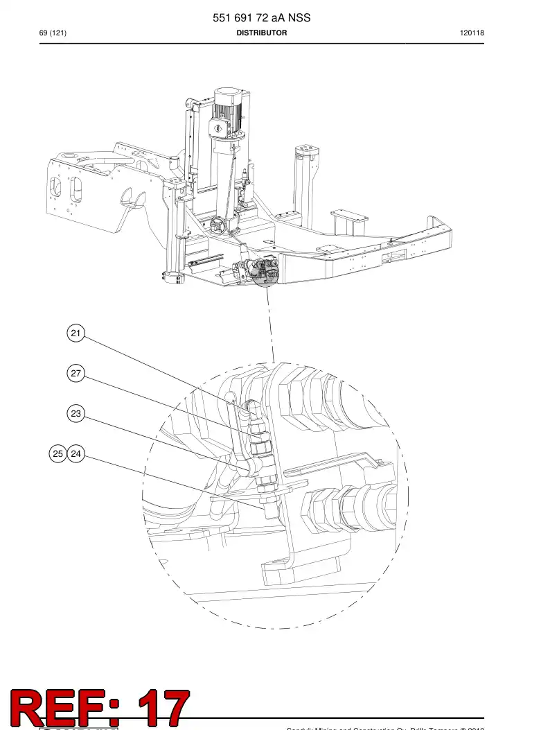 56033560 560 335 60 SEAL - Sandvik Technical Drawing