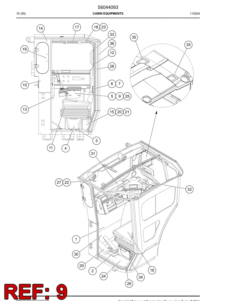 56034085 560 340 85 Bracket - Sandvik Technical Drawing