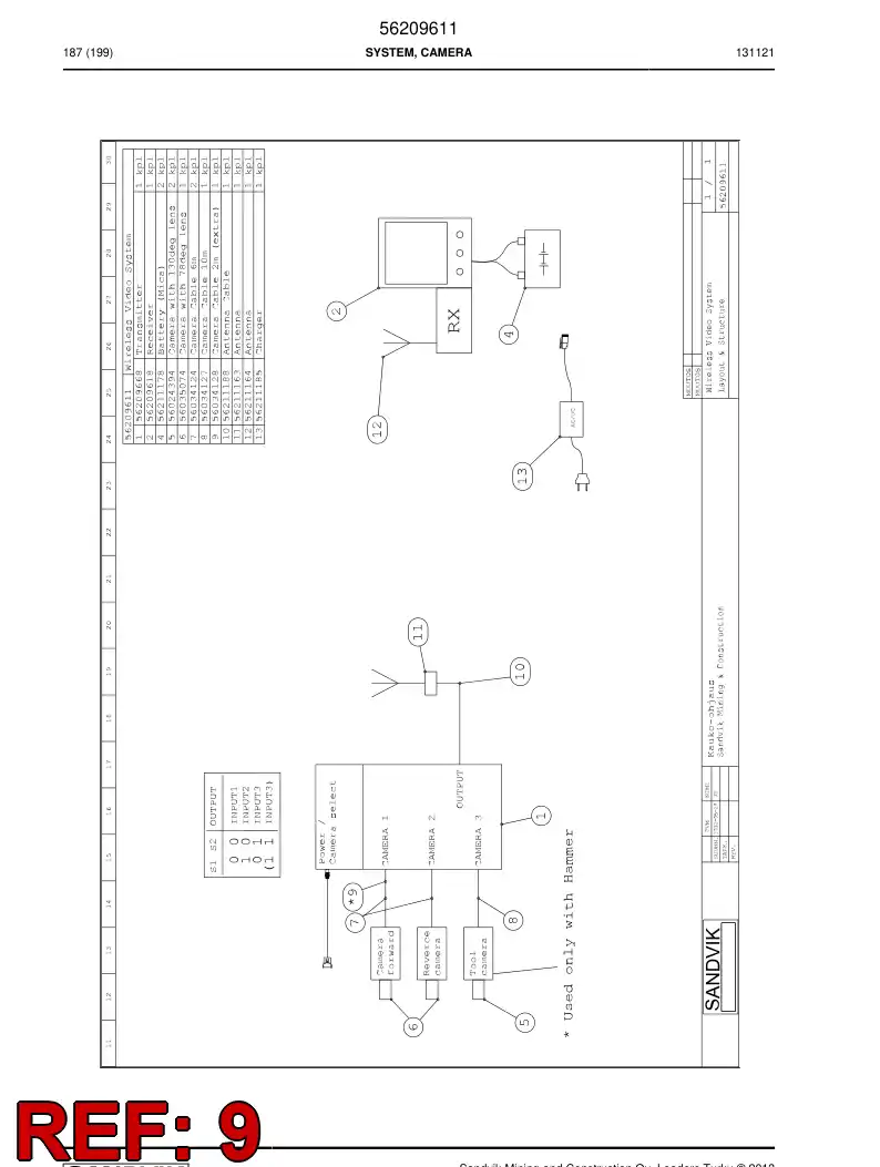 56034128 560 341 28 Cable - Sandvik Technical Drawing