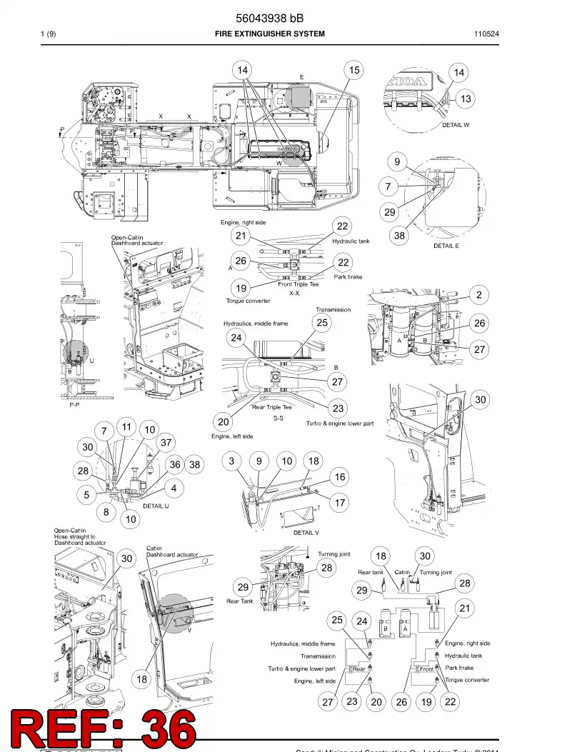 56034380 560 343 80 Bracket - Sandvik Technical Drawing