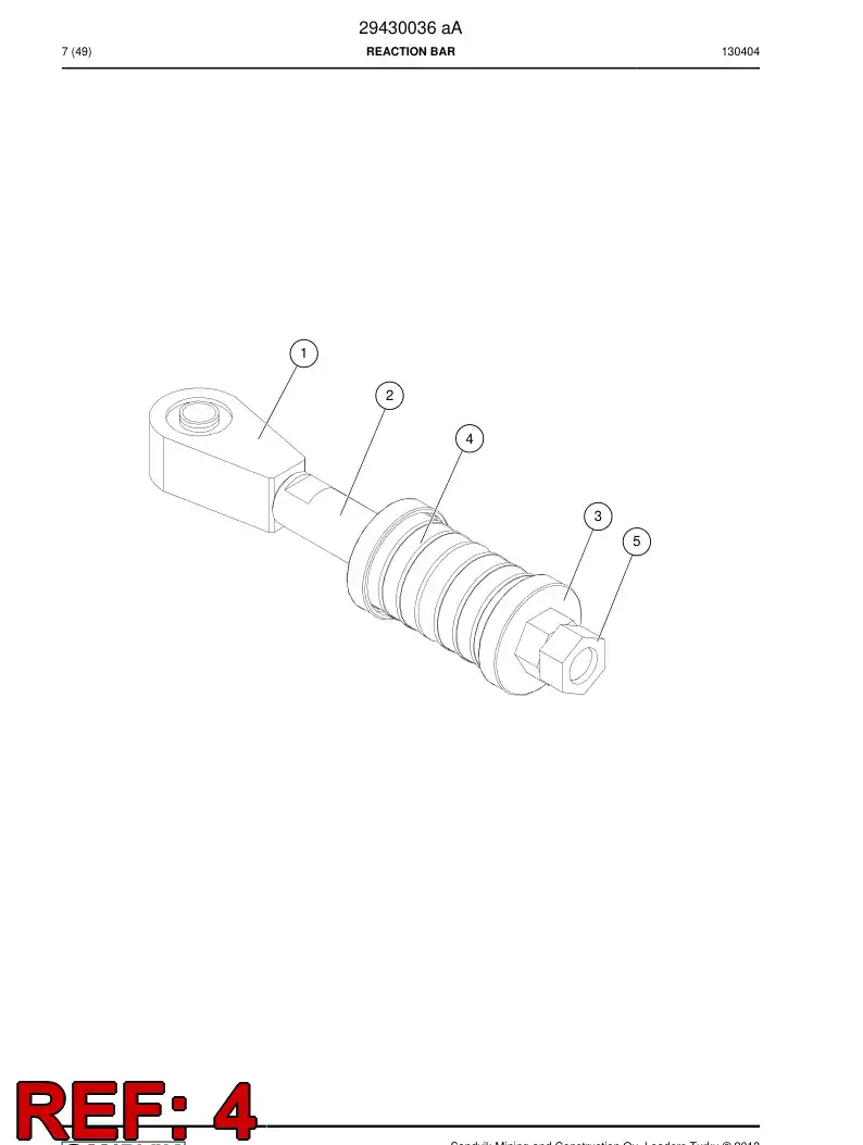 56034562 560 345 62 Pad, Rubber - Sandvik Technical Drawing