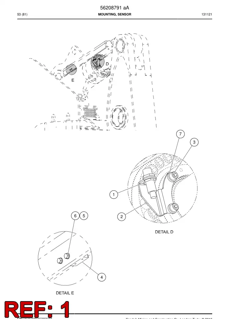 56034661 560 346 61 Switch, Proximity, Inductive - Sandvik Technical Drawing