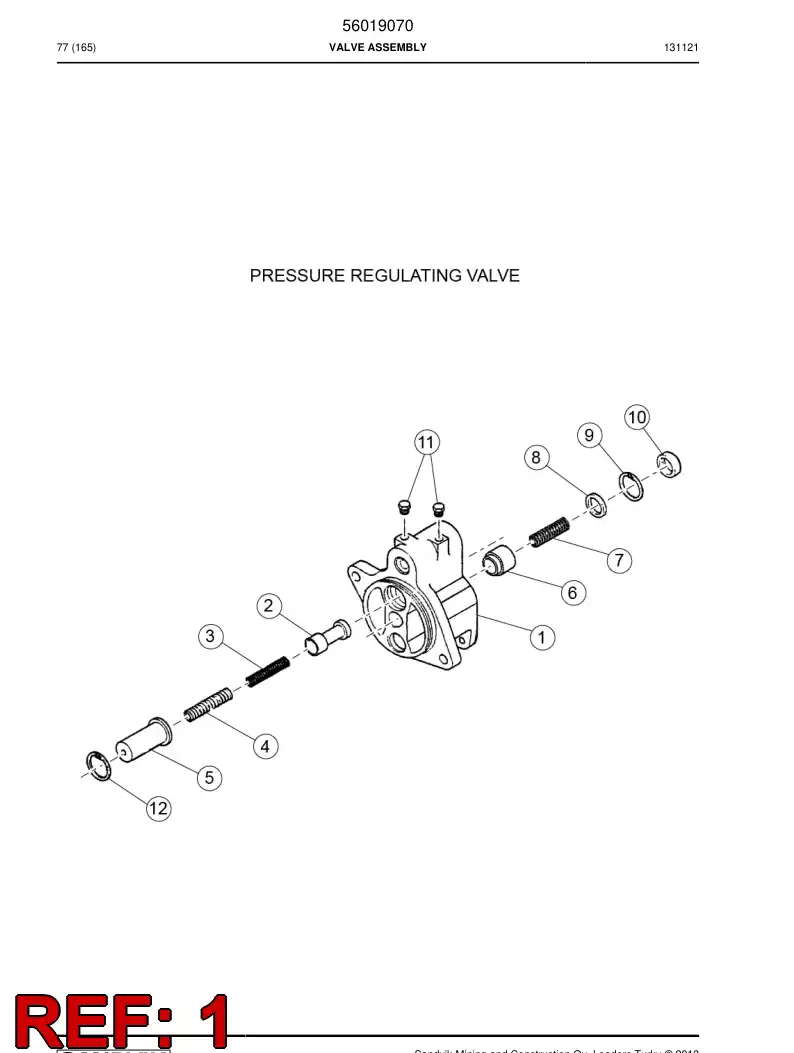 56034990 560 349 90 Pressure regulating valve - Sandvik Technical Drawing