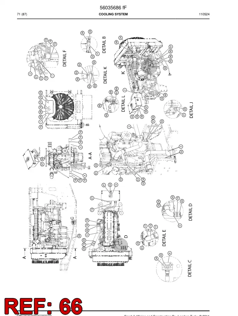 56035085 560 350 85 Fixing clip - Sandvik Technical Drawing