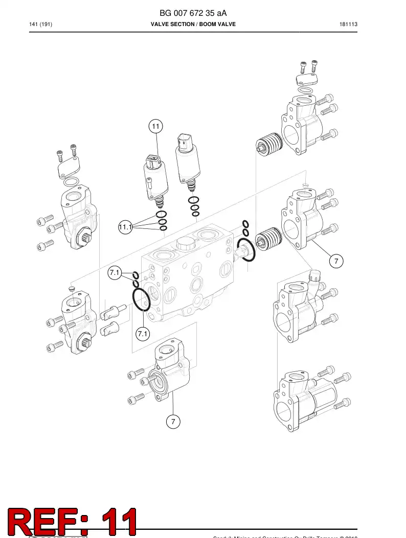 56035388a 560 353 88a Seal Kit - Sandvik Technical Drawing