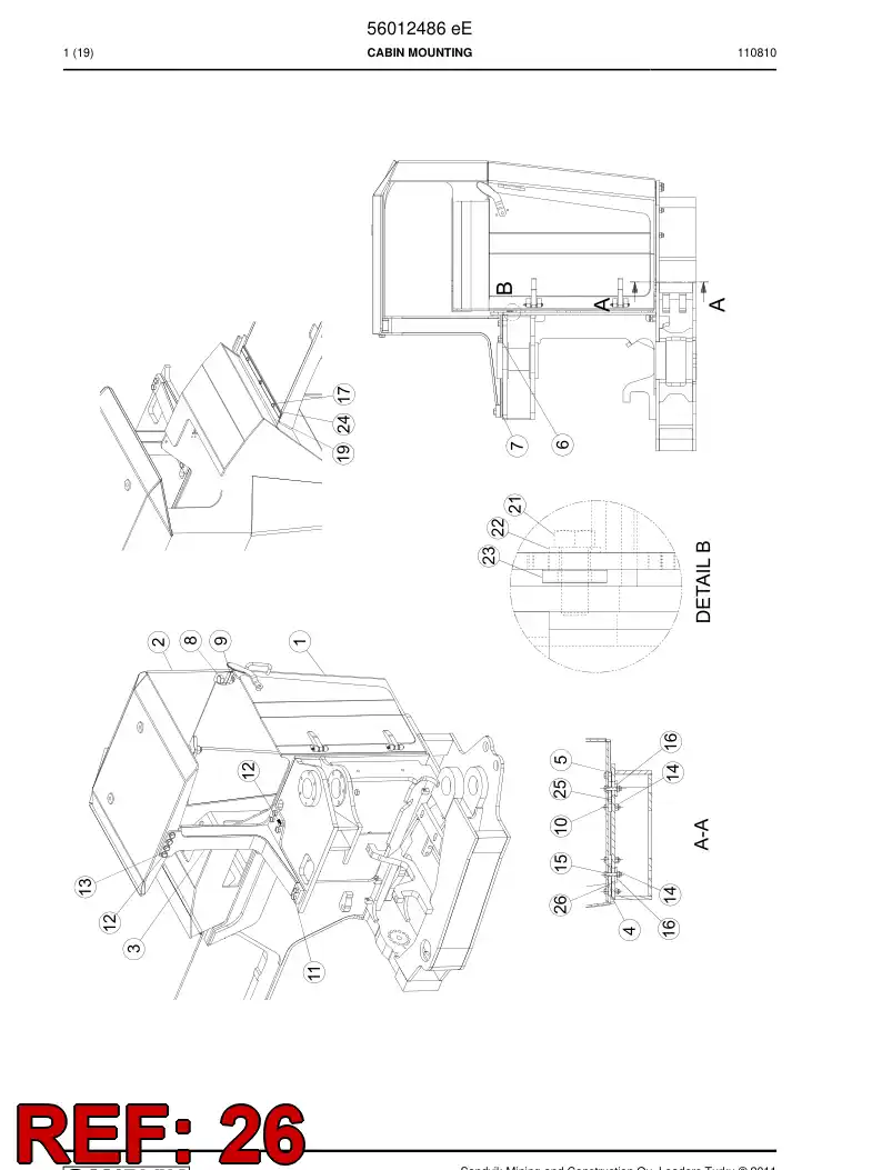 56035396 560 353 96 Plate - Sandvik Technical Drawing