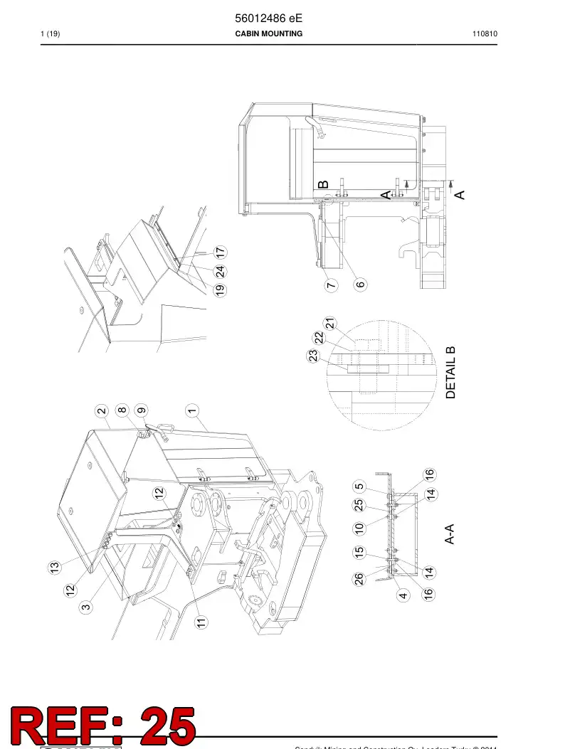 56035397 560 353 97 Plate - Sandvik Technical Drawing