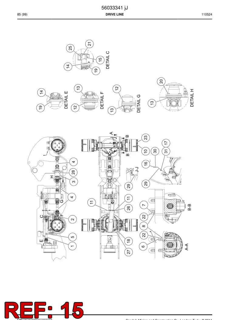 56035501 560 355 01 Spacer ring - Sandvik Technical Drawing