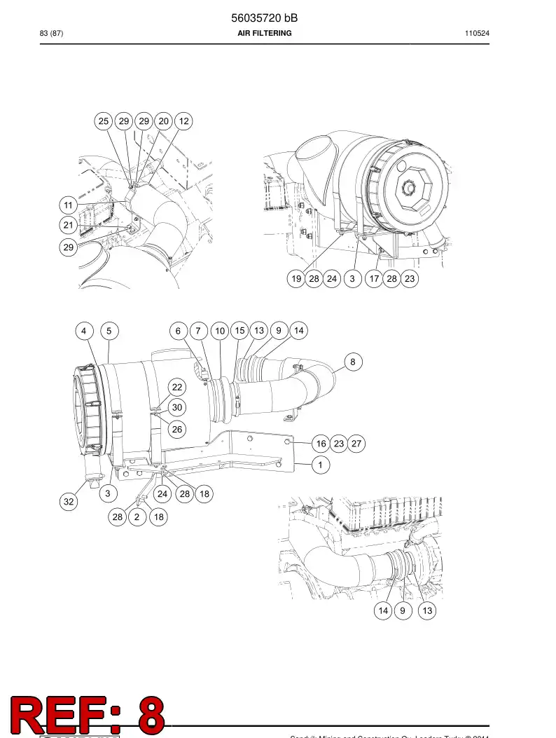 56035759 560 357 59 Intake pipe - Sandvik Technical Drawing