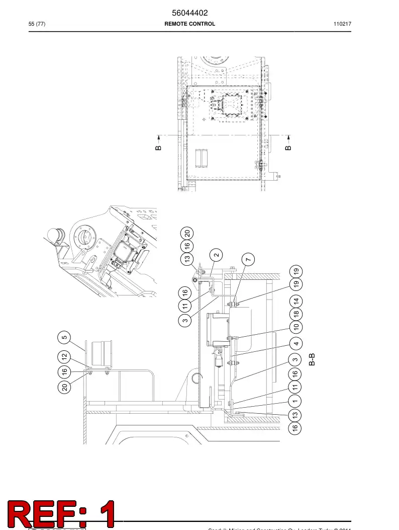 56035861 560 358 61 Supporting block - Sandvik Technical Drawing
