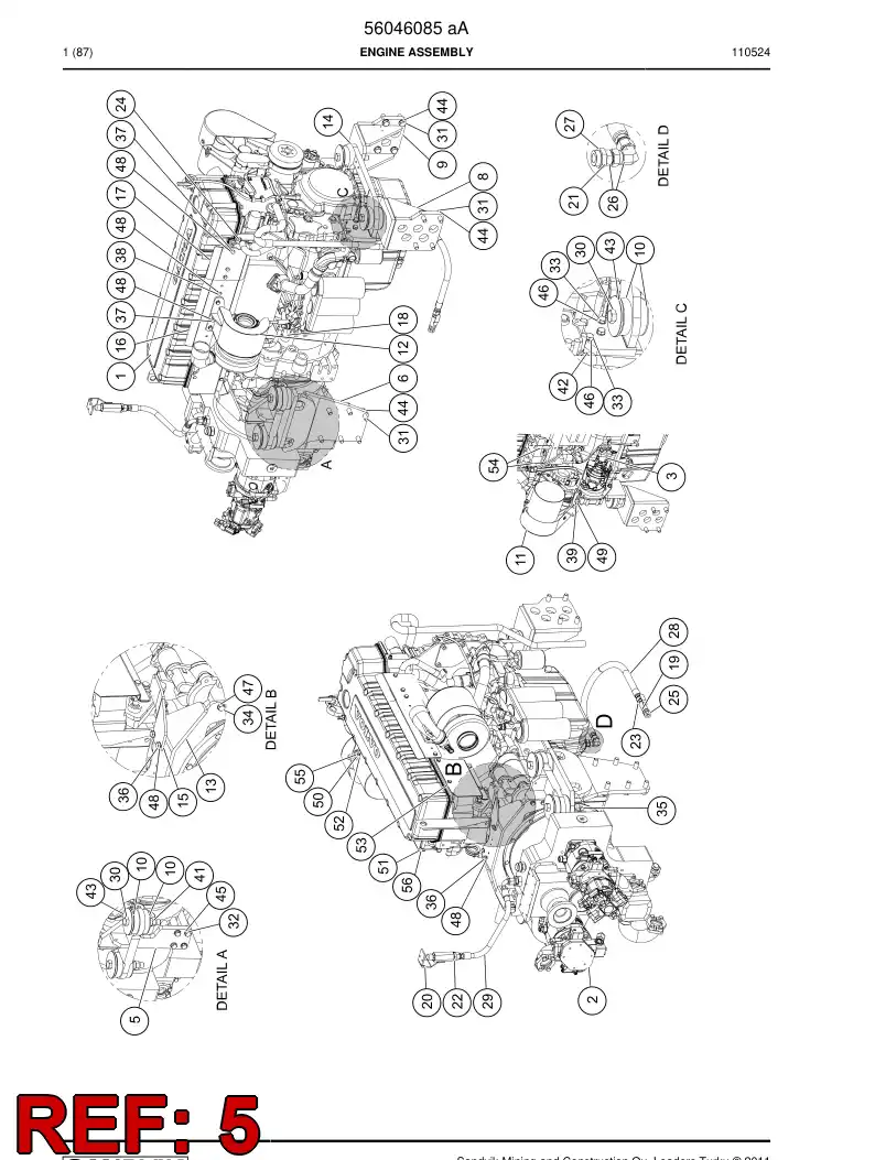 56035949 560 359 49 Supporting block assembly - Sandvik Technical Drawing