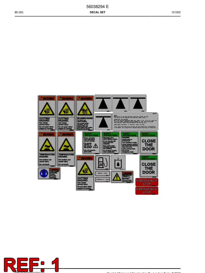 56036190 560 361 90 Decal - Sandvik Technical Drawing