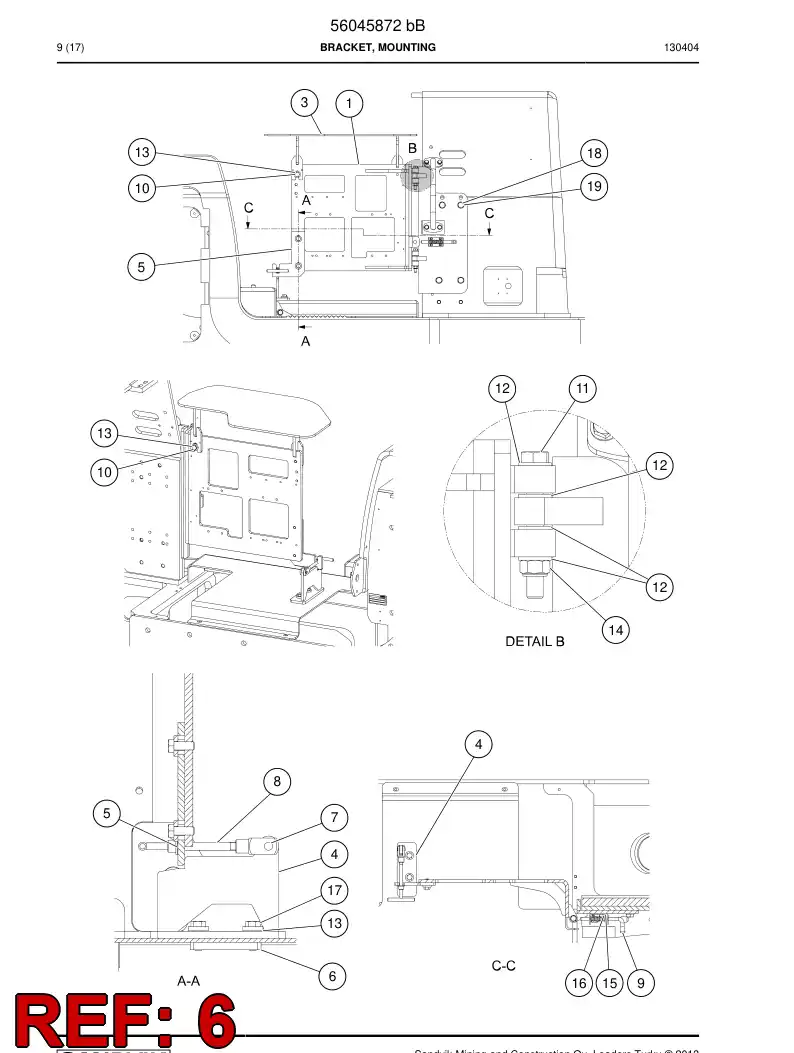 56036341 560 363 41 Mounting piece - Sandvik Technical Drawing