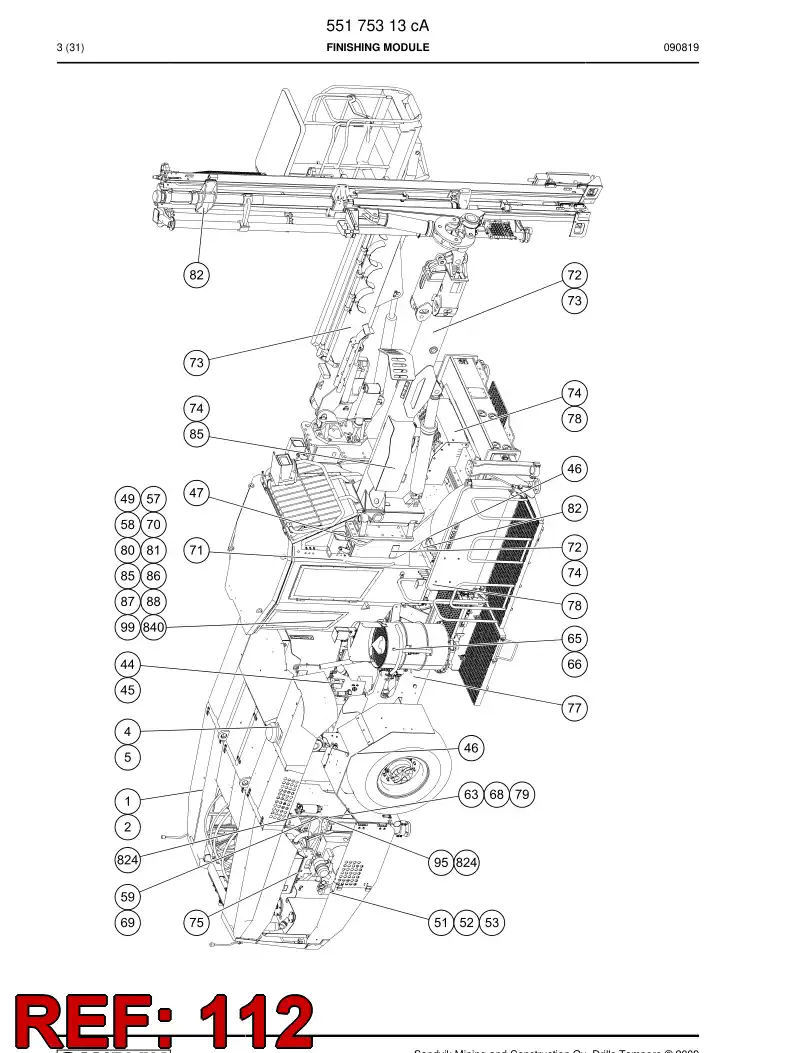 56036827 560 368 27 Sign - Sandvik Technical Drawing