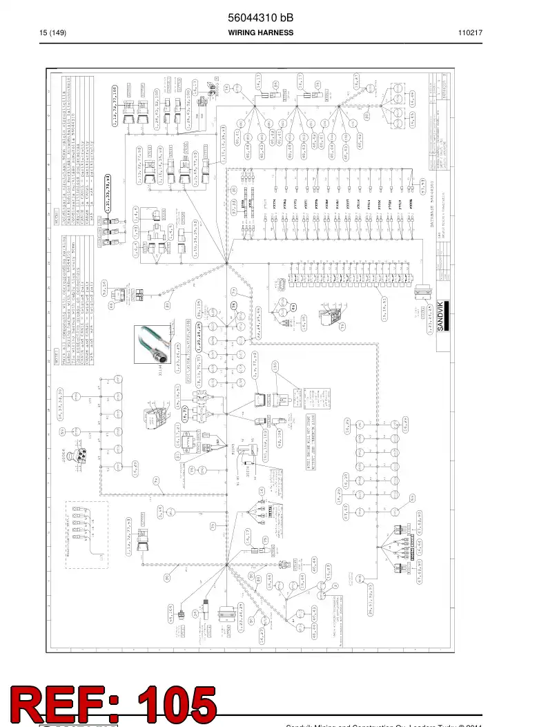 56037707 560 377 07 Plug, Cover - Sandvik Technical Drawing