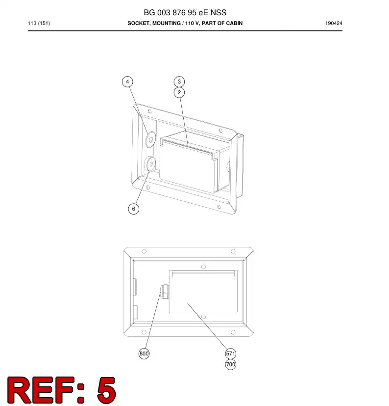 56038096 560 380 96 Gland, Cable - Sandvik Technical Drawing