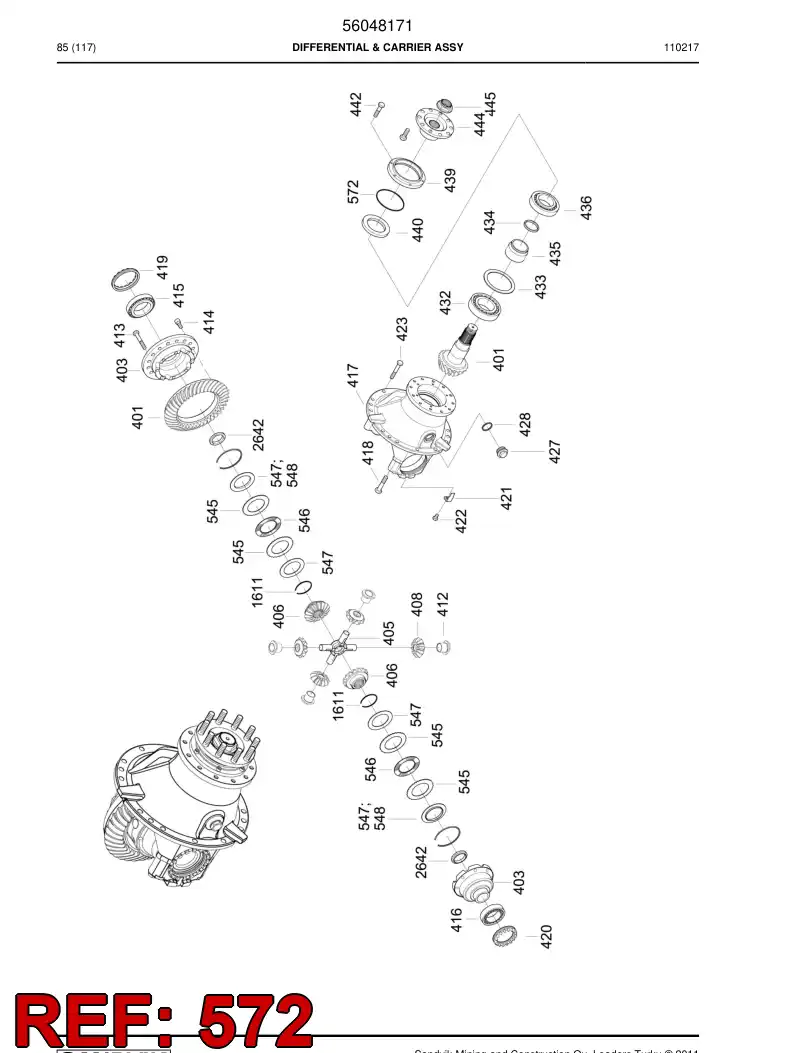 56038217 560 382 17 O-ring - Sandvik Technical Drawing