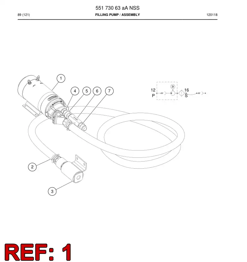 56038510a 560 385 10a Pump, Filling - Sandvik Technical Drawing
