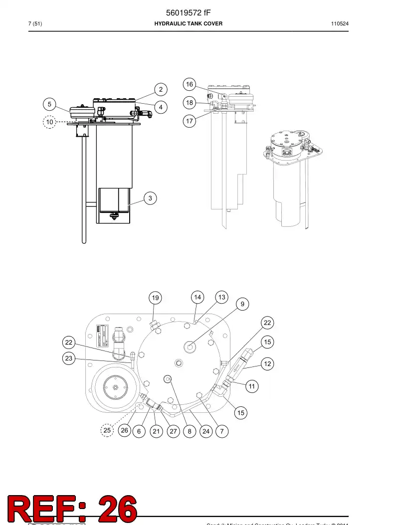 56038567 560 385 67 Plate - Sandvik Technical Drawing
