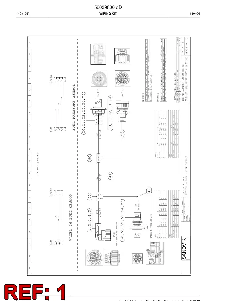 56039352 560 393 52 Connector - Sandvik Technical Drawing