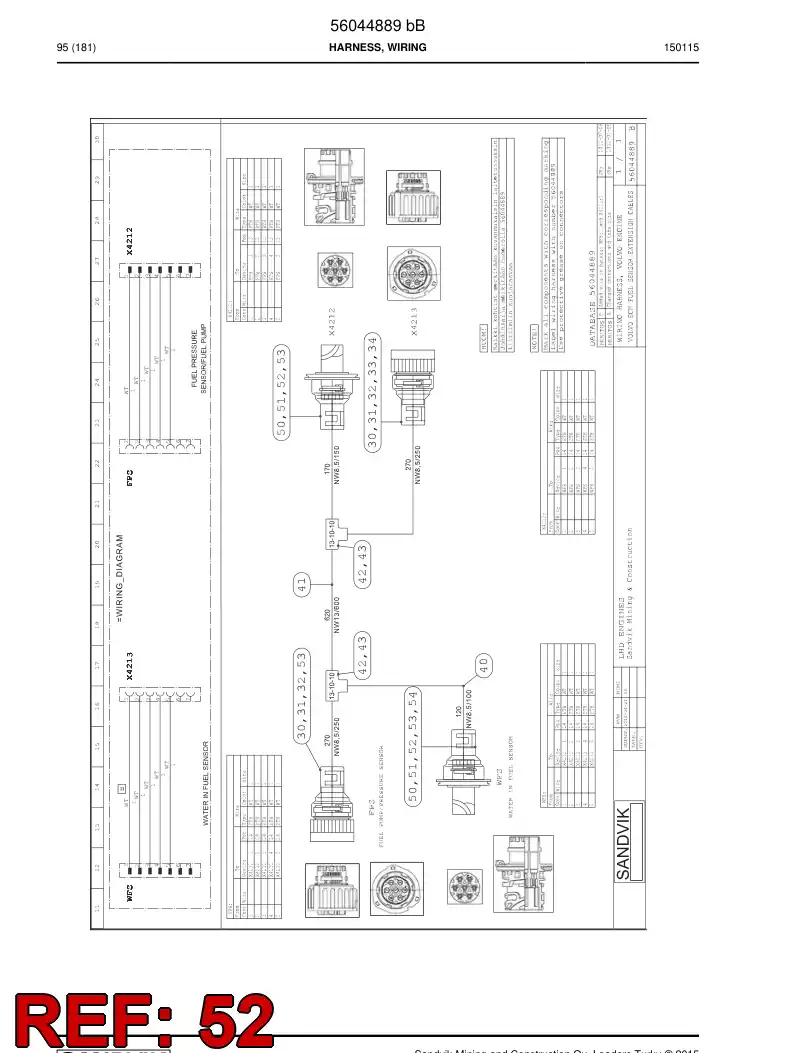 56039421 560 394 21 Contact, Male - Sandvik Technical Drawing