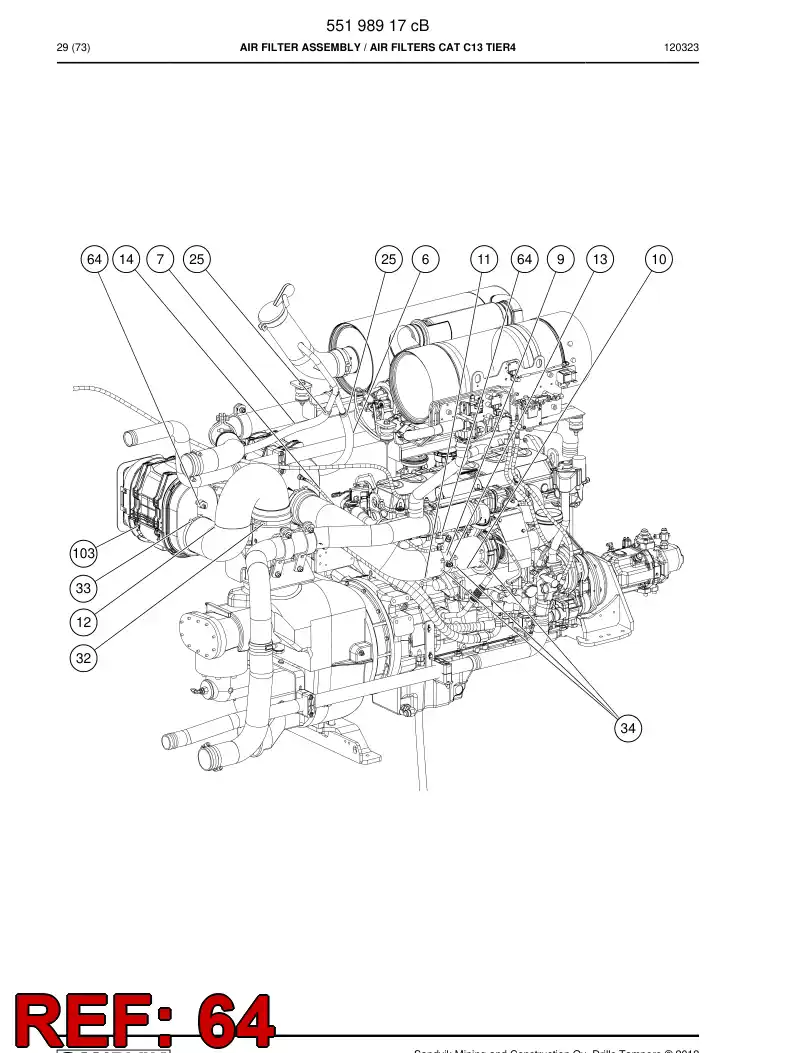 56039988 560 399 88 Indicator, Clogging - Sandvik Technical Drawing