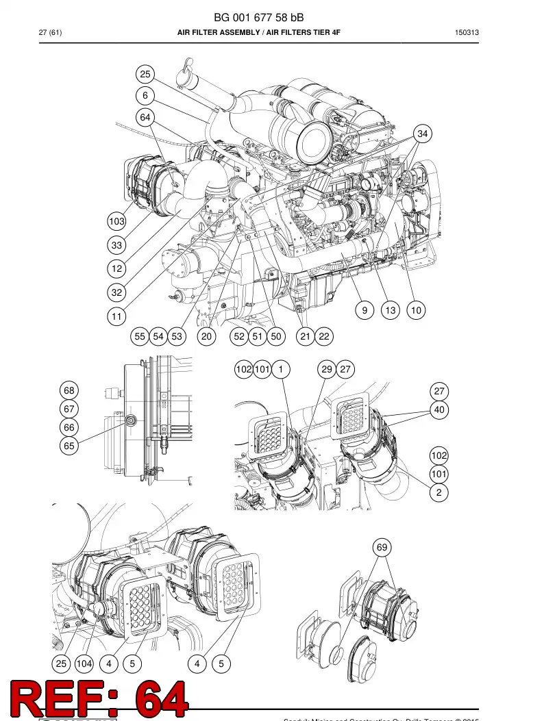56039988a 560 399 88a Indicator, Clogging - Sandvik Technical Drawing