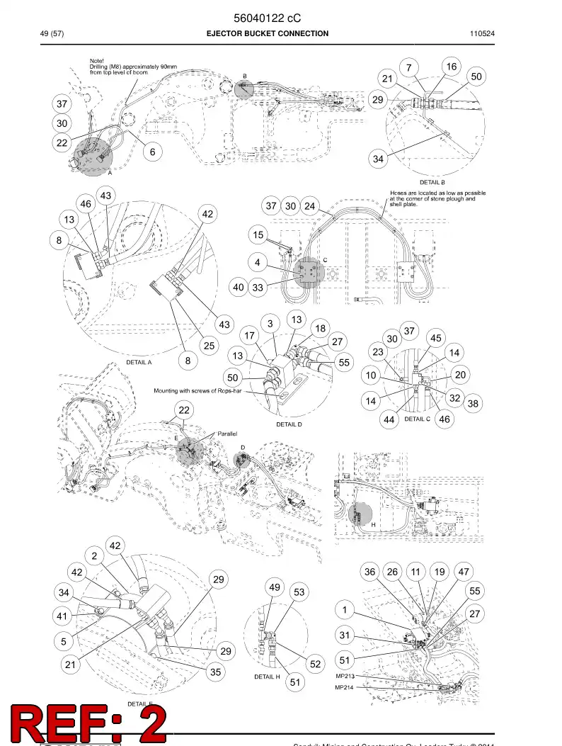56040151 560 401 51 Fastener assembly - Sandvik Technical Drawing