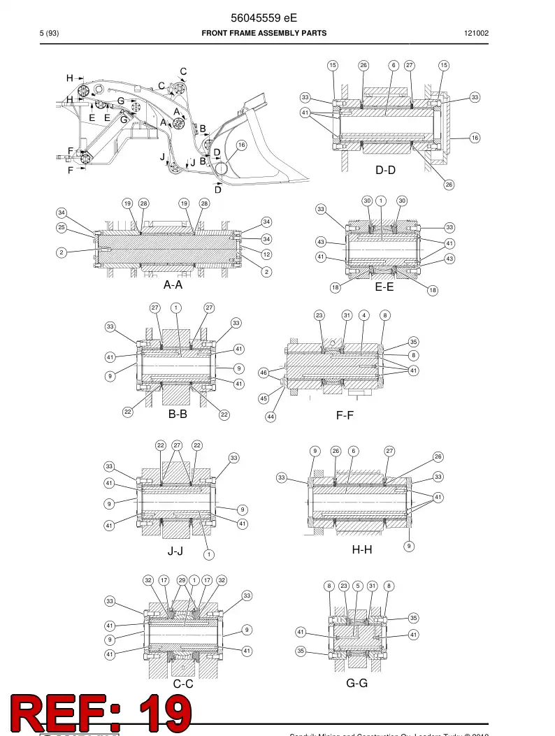 56040177 560 401 77 Ring - Sandvik Technical Drawing