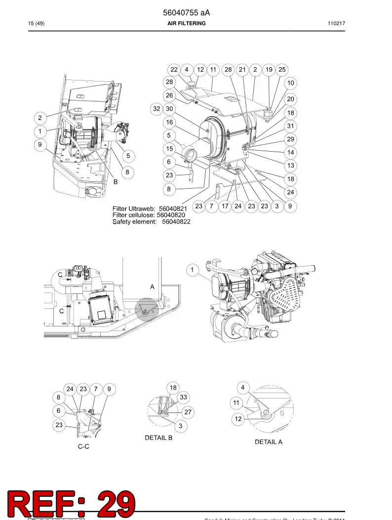 56040359 560 403 59 Supporting block - Sandvik Technical Drawing
