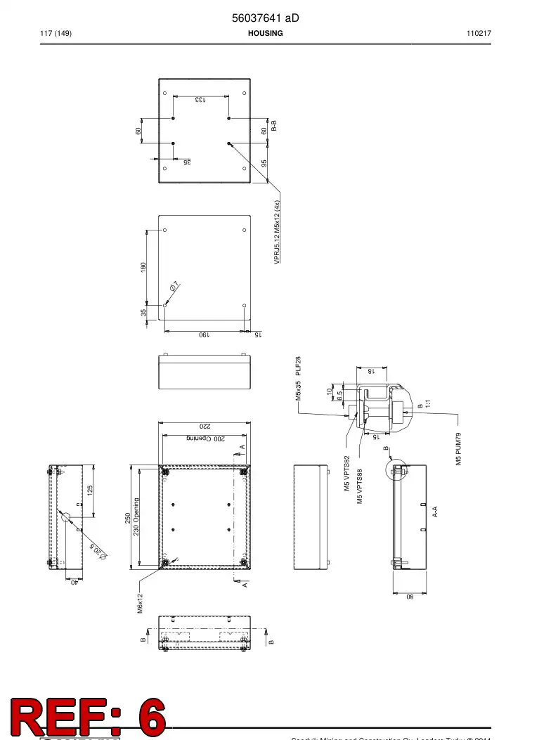 56040384 560 403 84 Hexagon head bolt (half thread) - Sandvik Technical Drawing
