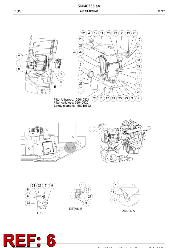 56040596 560 405 96 Supporting block - Sandvik Technical Drawing