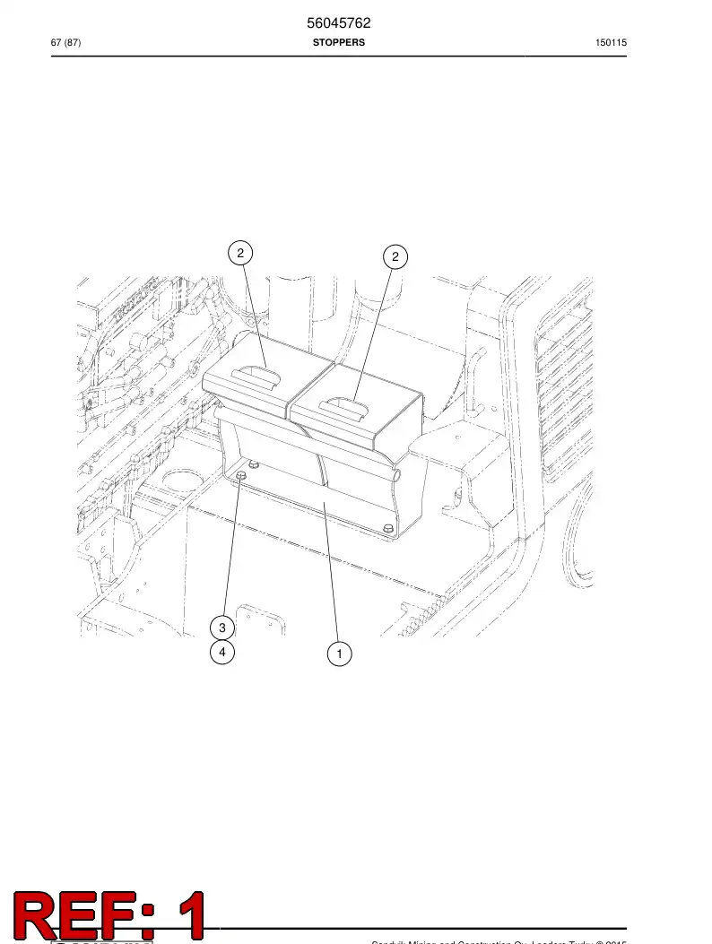 56040647 560 406 47 Bracket - Sandvik Technical Drawing