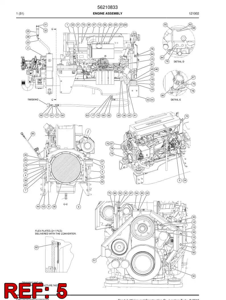 56040722 560 407 22 Supporting block - Sandvik Technical Drawing