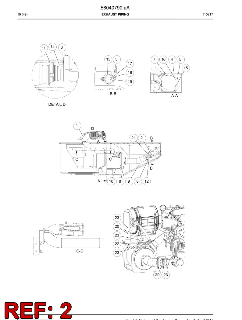56040787 560 407 87 Ejector - Sandvik Technical Drawing
