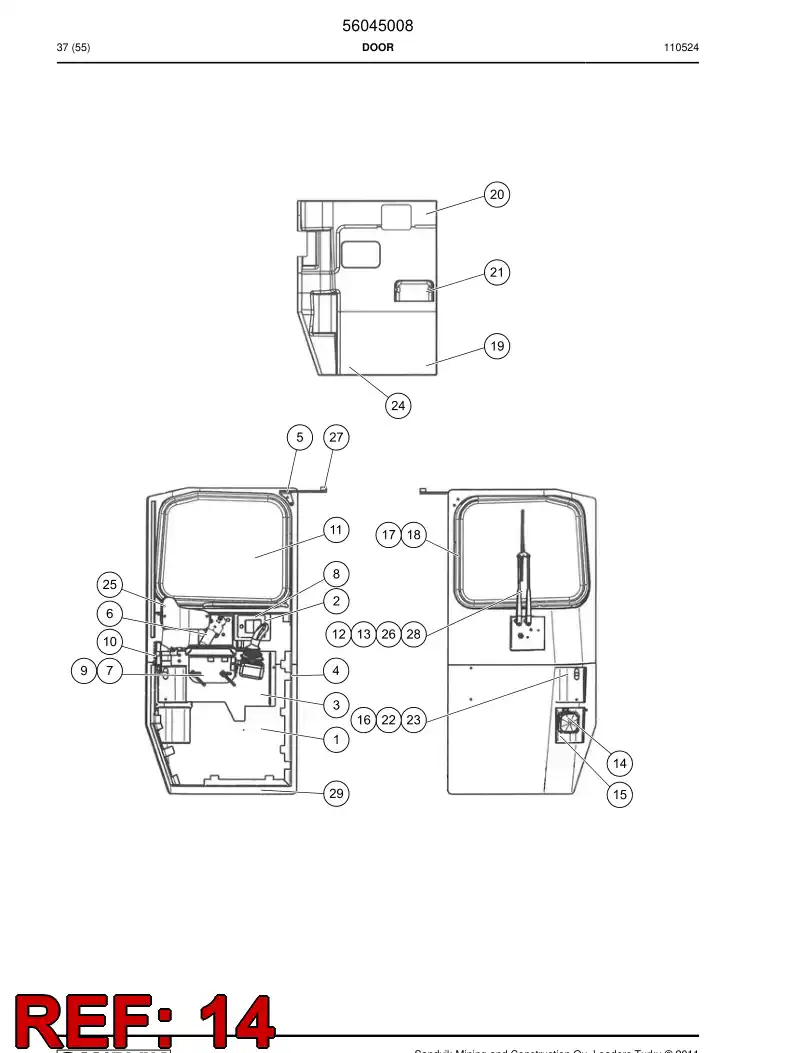 56040970 560 409 70 Working light - Sandvik Technical Drawing