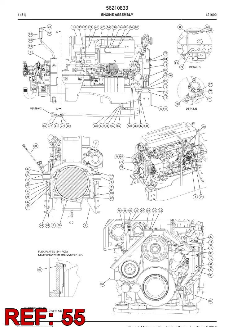 56041437 560 414 37 Plate - Sandvik Technical Drawing