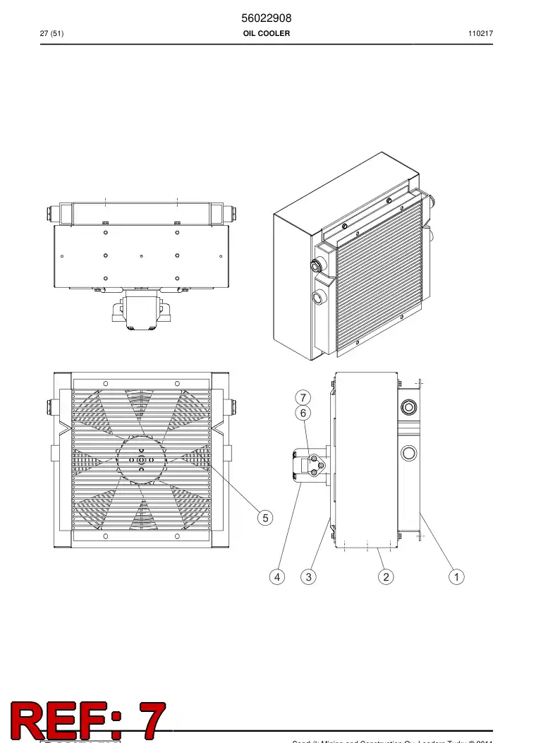 56041662 560 416 62 O-ring - Sandvik Technical Drawing