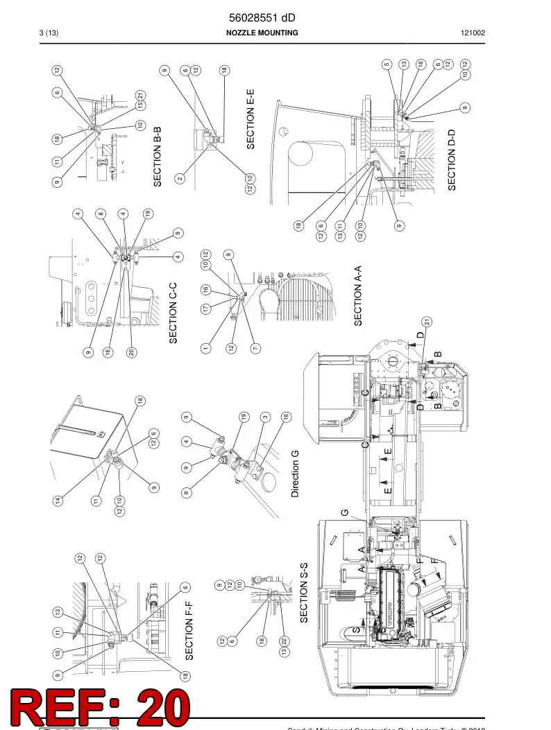 56041677 560 416 77 Mounting bracket - Sandvik Technical Drawing