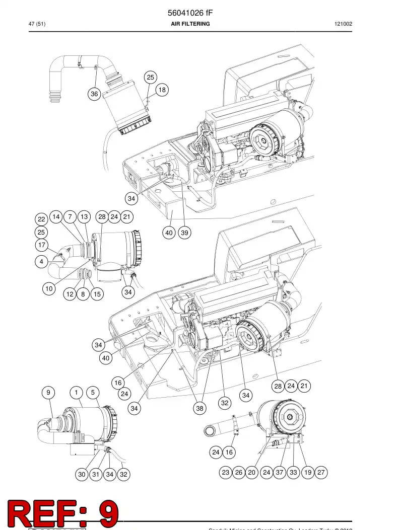 56041738 560 417 38 Intake pipe - Sandvik Technical Drawing