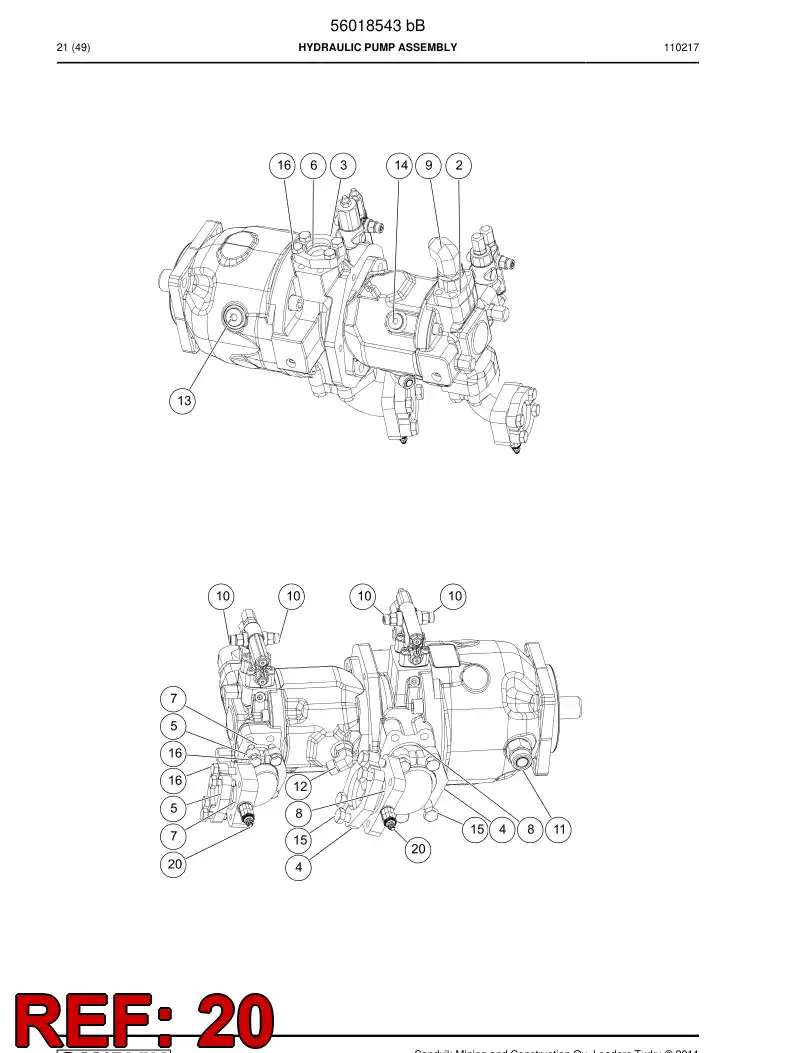 56042075 560 420 75 Bleed screw - Sandvik Technical Drawing
